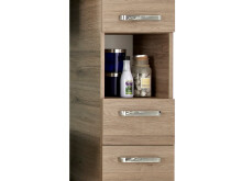 Hochschrank >Sheela I< in Chrom-Glanz - 30x195,5x33cm (BxHxT)