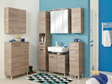 Hochschrank >Sheela I< in Chrom-Glanz - 30x195,5x33cm (BxHxT)