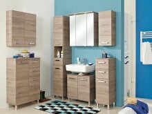 Midischrank >Sheela I< in Chrom-Glanz - 30x100,5x33cm (BxHxT)