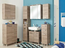 Waschbeckenunterschrank >Sheela< in Sanremo Eiche Terra quer - 60x62x33 (BxHxT)