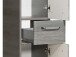 Midischrank >Abelica I< in Graphit Struktur aus Glas - 30x141x33cm (BxHxT)