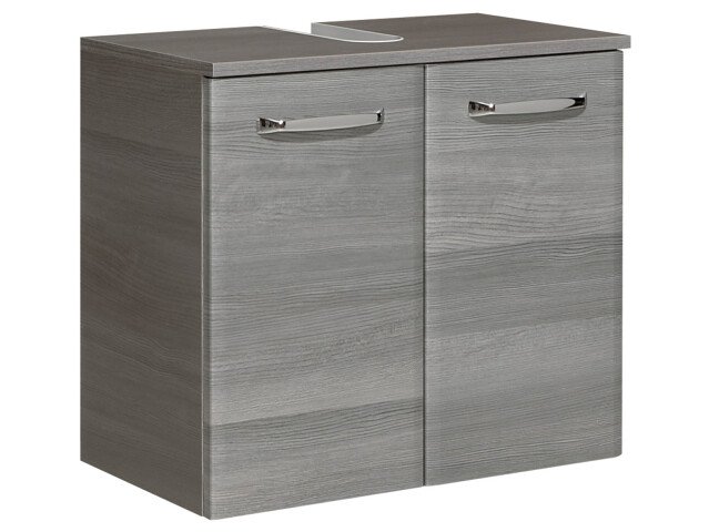 Waschbeckenunterschrank >Abelica I< in Graphit Struktur - 60x53x33 (BxHxT)