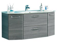 Waschtisch-Set >Abelica II< in Weiß aus Glas