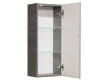 Hängeschrank >Abelica I< in Graphit Struktur aus Glas - 30x70x20cm (BxHxT)