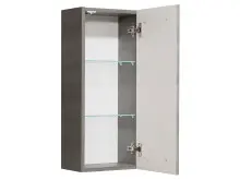 Hängeschrank >Abelica I< in Graphit Struktur aus Glas - 30x70x20cm (BxHxT)
