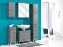 Spiegelschrank >Abelica I< in Graphit Struktur -...