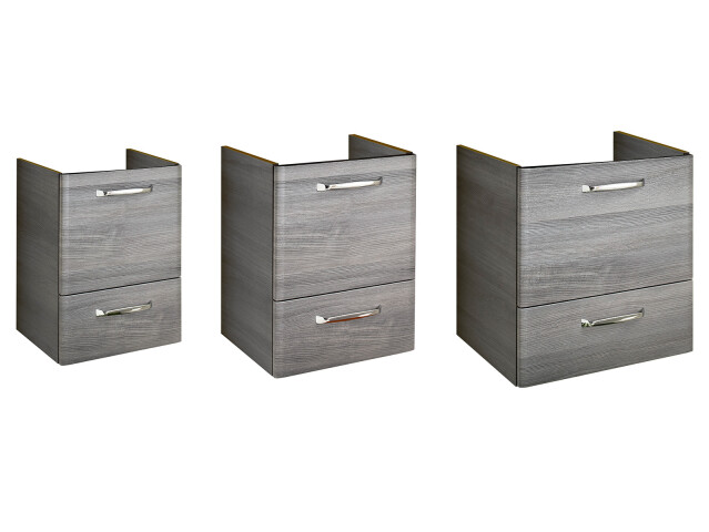 Waschbeckenunterschrank >Abelica III< in Graphit Struktur aus MDF - 52cm (H)