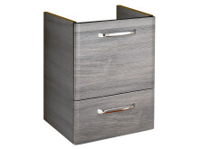 Waschbeckenunterschrank >Abelica III< in Graphit Struktur aus MDF - 52cm (H)