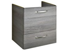 Waschbeckenunterschrank >Abelica III< in Graphit Struktur aus MDF - 52cm (H)
