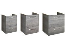 Waschbeckenunterschrank >Abelica III< in Graphit Struktur aus MDF - 52cm (H)