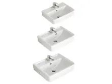 Waschbecken >Abelica II< in Weiß aus Keramik...