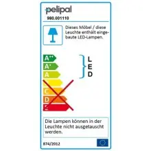 Leuchten >Abelica< in Chrom-Glanz - 30x3,5x7cm (BxHxT)