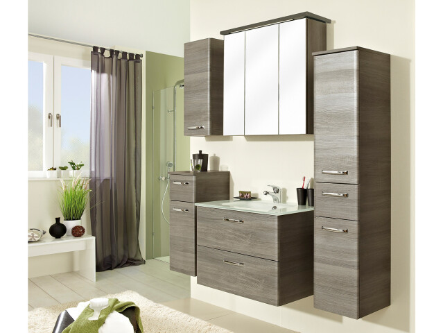 Badezimmer-Set >Abelica II< (6-teilig) in Weiß aus Glas