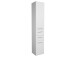 Hochschrank >Carrie< in Weiß-Glanz aus Glas - 35x185,5x33cm (BxHxT)