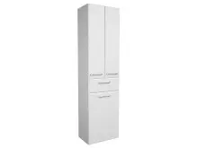 Hochschrank >Carrie< in Chrom-Glanz aus Glas -...