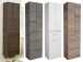 Hochschrank >Carrie< in Chrom-Glanz aus Glas - 50x185,5x33cm (BxHxT)