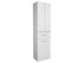Hochschrank >Carrie< in Chrom-Glanz aus Glas - 50x185,5x33cm (BxHxT)