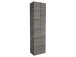 Hochschrank >Carrie< in Chrom-Glanz aus Glas - 50x185,5x33cm (BxHxT)