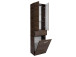 Hochschrank >Carrie< in Chrom-Glanz aus Glas - 50x185,5x33cm (BxHxT)