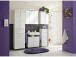 Hochschrank >Carrie< in Chrom-Glanz aus Glas - 50x185,5x33cm (BxHxT)