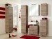 Hochschrank >Carrie< in Chrom-Glanz aus Glas - 50x185,5x33cm (BxHxT)