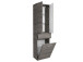 Hochschrank >Carrie< in Graphit Struktur aus Glas - 50x185,5x33cm (BxHxT)