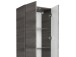 Hochschrank >Carrie< in Graphit Struktur aus Glas - 50x185,5x33cm (BxHxT)
