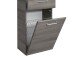 Hochschrank >Carrie< in Graphit Struktur aus Glas - 50x185,5x33cm (BxHxT)