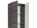 Hochschrank >Carrie< in Graphit Struktur aus Glas - 50x185,5x33cm (BxHxT)