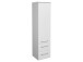 Midischrank >Carrie I< in Weiß aus Glas - 35x136,1x33cm (BxHxT)