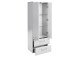 Midischrank >Carrie II< in Weiß/Hochglanz aus Glas - 50x136,1x33cm (BxHxT)