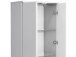 Midischrank >Carrie II< in Weiß/Hochglanz aus Glas - 50x136,1x33cm (BxHxT)