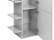 Midischrank >Carrie III< in Weiß/Hochglanz aus Glas - 50x123x33cm (BxHxT)