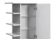 Midischrank >Carrie III< in Weiß/Hochglanz aus Glas - 50x123x33cm (BxHxT)
