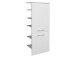 Midischrank >Carrie III< in Weiß/Hochglanz aus Glas - 50x123x33cm (BxHxT)
