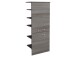 Midischrank >Carrie III< in Graphit Struktur aus Glas - 50x123x33cm (BxHxT)