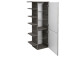 Midischrank >Carrie III< in Graphit Struktur aus Glas - 50x123x33cm (BxHxT)