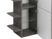 Midischrank >Carrie III< in Graphit Struktur aus Glas - 50x123x33cm (BxHxT)