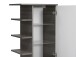 Midischrank >Carrie III< in Graphit Struktur aus Glas - 50x123x33cm (BxHxT)