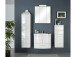Unterschrank >Carrie< in Weiß Glanz aus Glas - 35x90,5x33cm (BxHxT)