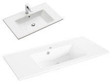 Waschbecken >Carrie I< in Weiß aus Keramik -...