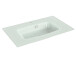 Waschbecken >Carrie I< in Weiß aus Glas - 1,5x44,5cm (HxT)