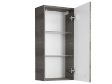 Hängeschrank >Carrie< in Chrom-Glanz aus Glas - 35x70x20cm (BxHxT)