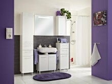 Hängeschrank >Carrie< in Weiß/Glanz aus Glas - 35x70x20cm (BxHxT)