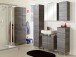 Hängeschrank >Carrie< in Graphit Struktur aus Glas - 35x70x20cm (BxHxT)