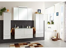 Waschtisch-Set >Carrie III< in Weiß aus Glas