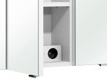 Spiegelschrank >Carrie I< in Weiß-Glanz - 65x70x16cm (BxHxT)