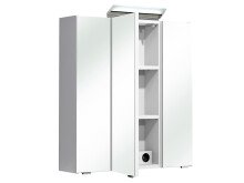 Spiegelschrank >Carrie II< in Weiß-Glanz - 80x70x16cm (BxHxT)