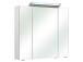 Spiegelschrank >Carrie II< in Weiß-Glanz - 80x70x16cm (BxHxT)