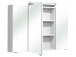 Spiegelschrank >Carrie III< in Weiß-Glanz - 105x70x16cm (BxHxT)